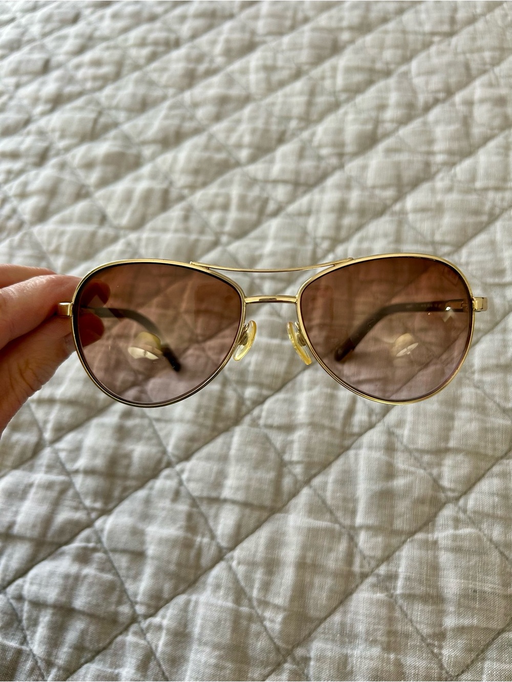 CHANEL Polarized Gold Aviator Sunglasses 4201 Full Set Italy - Picture 5 of 16